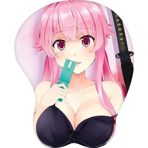 Future Diary Gasai Yuno Cosplay Cute Wrist Rest silicon Mouse Pad Mat 3D Mousepad