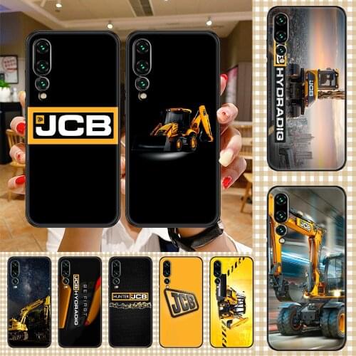 Jcb Excavator Phone case For Huawei P Mate P10 P20 P30 P40 10 20 Smart Z Pro Lite 2019 black pretty hoesjes painting bumper 3D