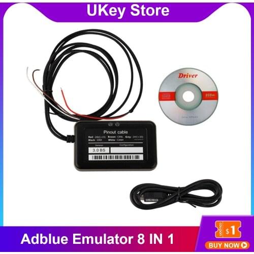 High Quality 12V Truck Adblue Emulator 8 IN 1 Diagnostics Tool For Mercedes/M-AN/Iveco/DAF/Volvo/Renault with Nox Sensor