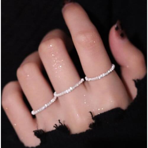 Geometric Alloy Ring Flashing Temperament Metal Wild Rings for Women Men Teen Girls Tylish and Versatile Finger Rings Jewelry