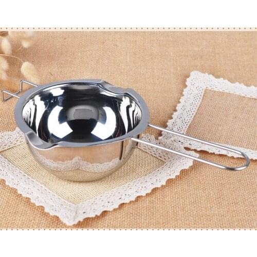 Stainless Steel Long Handle Wax Melting Pot DIY Scented Candle Chocolate Butter Handmade Soap Tool Non-stick Easy Cleaning Kitch