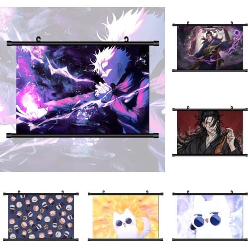 Jujutsu Kaisen Gojou Satoru Itadori Yuuji Geto Suguru HD Canva Wall Poster Scroll Room Decor