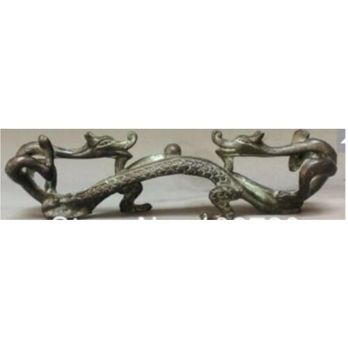 Gg 0045 Chinese Bronze Penholder w Dragon NR