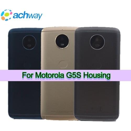 Housing with lens for Motorola G5S Battery Cover Housing Rear Back Door Batter Case With Camera Lens G5S XT1793 XT1794 XT1792