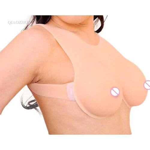 800g Small boobs A cup real male to female real skin false silicon breast form cosplay