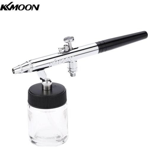 0.35mm Airbrush Kit Spray Gun Dual Action Air Brush for Makeup Cake Art Painting Tattoo Manicure + 10PCS Airbrush Glass Bottles