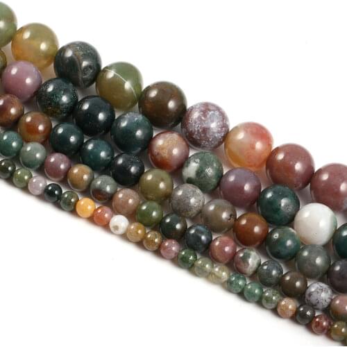 Natural Stone India Agates Beads Round Onyx Loose Beads For Jewelry Making DIY Necklace Bracelet 4 6 8 10 12mm 15