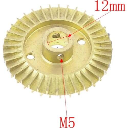 Water Pump Replacement Solt Hole Double Side Brass Impeller Wheel Dia. 60/66/70/76/80mm Without Groove