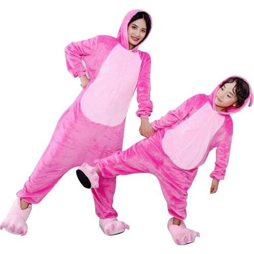 DropShipping Family Matching Outfits cartoo home clothes set Hooded Pyjamas Suit Outfit Cosplay Costume Animal Overalls Jumpsuit