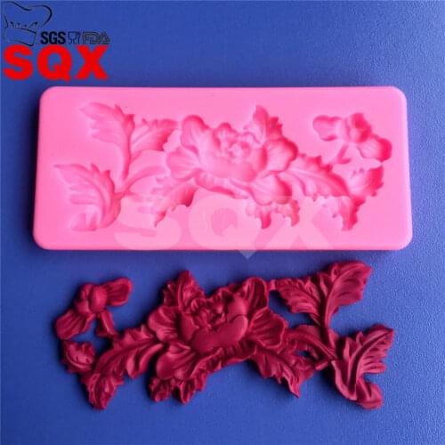 Leaves lace silicone mold chocolate fondant cake decoration Soap baking cake tool MR52
