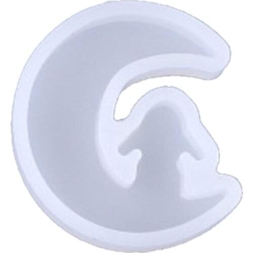 Moon Star Silicone Molds Resin Earring Necklace Pendant Jewelry Making Tools U7ED