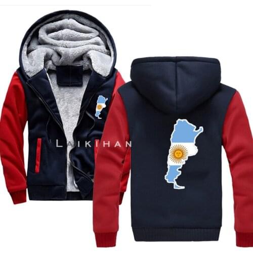 Argentina Map Flag Sweatshirt For Men 2021 Hot Sale Thick Hoodie Print Anime Fashion Streetwear Fitness Mens Sportswear Hoodies