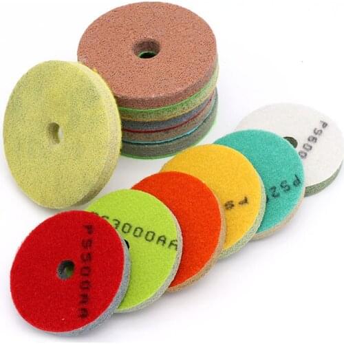 2pcs 80/100mm 4 inch Stone Marble Sponge Polishing Wheel