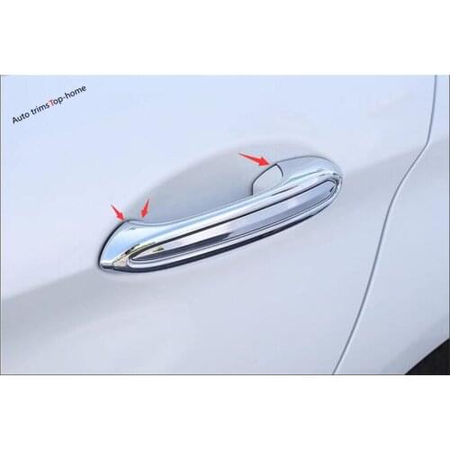 Yimaautotrims Outside Door Handle + Doorknob Bowl Cover Trim Chromium Styling Fit For BMW 5 Series Sedan G30 530I 2017 - 2021