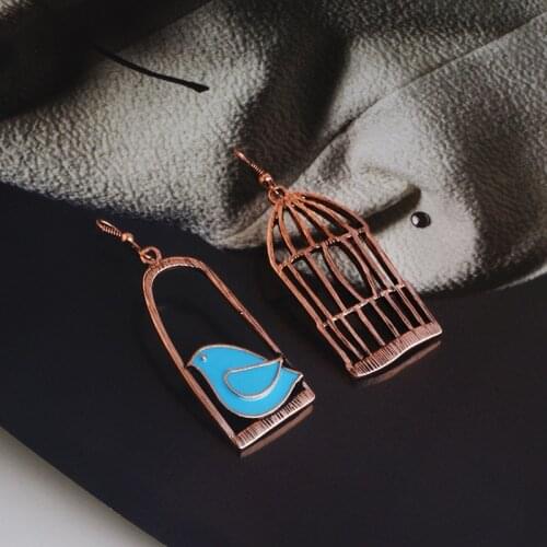 Cute Little bird birdcage Fashion Earrings Gift for women Jewelry accessories Dangling Earrings Womanliness Sexy eardrop