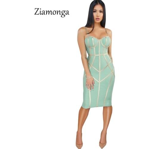 Ziamonga 2019 New Summer Women Dress Elegant Women Sleeveless Striped Bandag Dress Spaghetti Strap Sexy Party Club Dress Vestido