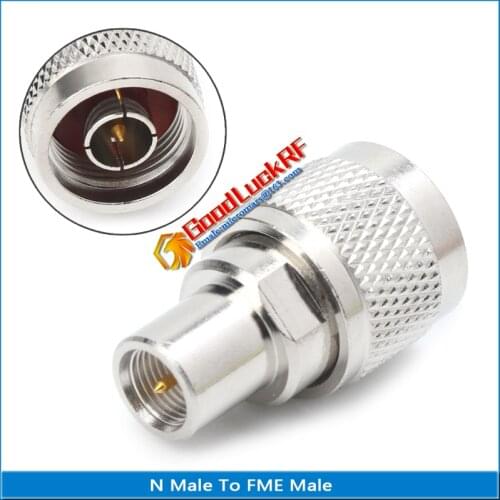 1X Pcs High-quality N Male To FME Male plug Connector Socket N - FME Straight Nickel Plated Brass Coaxial RF Adapters