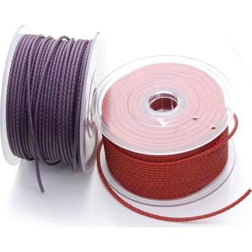 2 Meters/lot 3mm Round Braided Genuine Leather Cords for DIY Leather Bracelets Necklace Jewelry Making Findings & accessories
