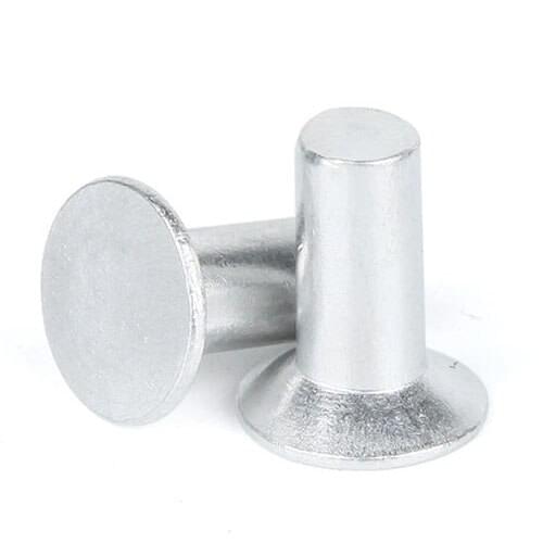 30pcs M3 Countersunk head Aluminum solid rivet Flat cone Al rivets Traffic sign Aluminum slot nail GB869 4mm-20mm Length