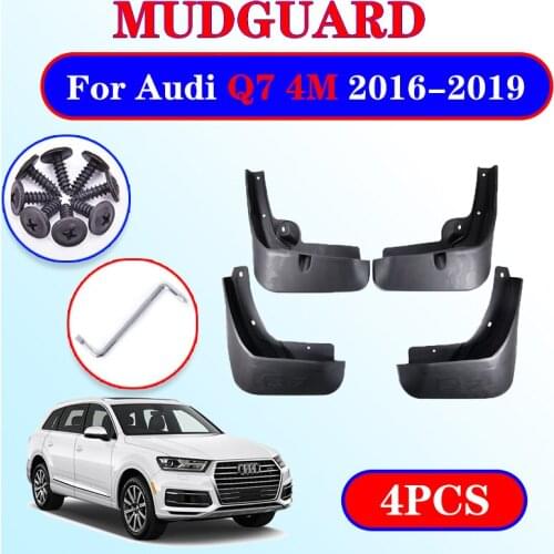 4 PCS For Audi Q7 4M 2016 2017 2018 2019 Front Rear Car Mudflap Fender Mud Guard Flaps Splash Flap Mudguards Accessories