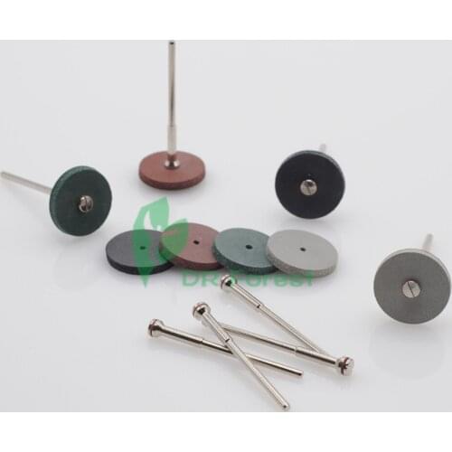 40 Mixed Dental Lab Beauty Silicone Rubber Polishing Wheels+10 Mandrel Shank