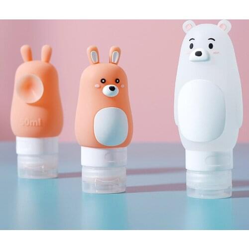 6 Color Creative Travel Storage Bottle Cartoon Sub-bottle Silicone Emulsion Portable Storage Bottle Cosmetic Packaging Container