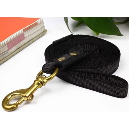 7PCS / LOT Pet Supplies Dog Leash Cowhide Head Non-Slip Woven Tape Dog Traction Rope Leashes