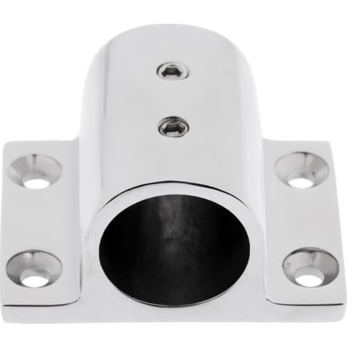 Boat Hand Rail Fittings 90 Degree Stanchion Rectangle Base for 25mm Tube Tubing Marine Deck Hardware 316 Stainless Steel Silver
