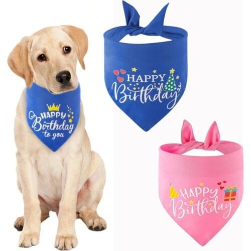 Pet Dog Bandana Large Dog Bibs Scarf Cozy Cotton Plaid Printing Kerchief Bow Tie Birthday Party Puppy Pet Grooming Accessories