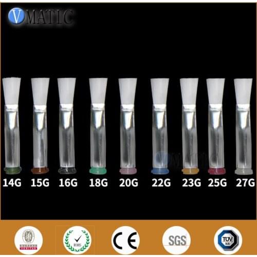 Free Shipping 14G-27G Needle Brush Double Screw Thread Needles EFD Soft Brush Needle Flat 6mm Mouth Dispensing Needle Brush