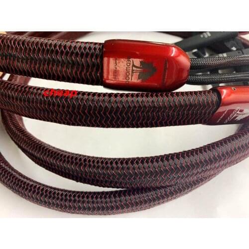 Free shipping--Redwood Speaker Cable Pair 2.5M Silver Spade Plugs 72V DBS audioquest cable