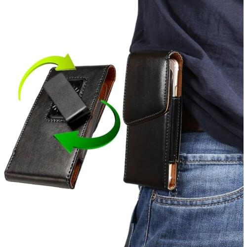 For Samsung S20/S10/S9/S8 Note 20 10 9 8 Belt Clip Holster Luxury PU Leather Phone Pouch Bag Case For Iphone Cover Hidden Buckle