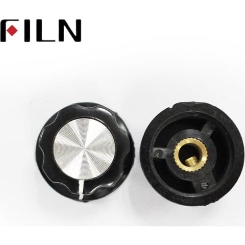 Black bakelite 6.35mm shaft with SCREW Effector KONB Guitar Knob fluted slide potentiometer knob