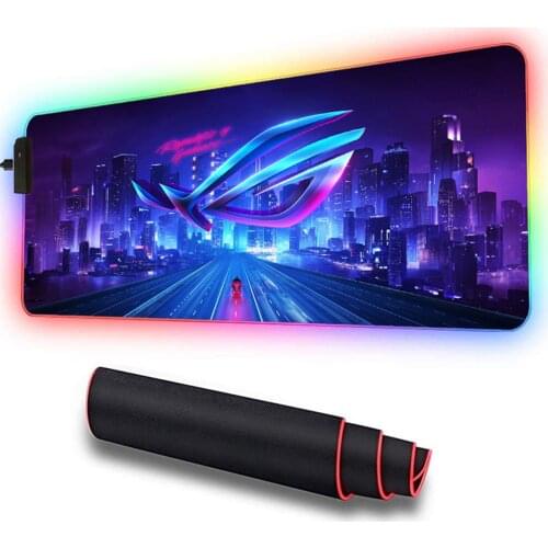 Colorful ASUS Technology RGB Gaming Mouse Pad Glowing LED Handsome Eye Gamer Pad Notebook Computer Game Accessories Keyboard Mat