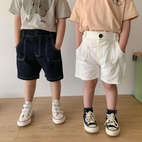 Childrens Shorts Summer New Kids Boys Girls Casual Cotton Short Pants Fashion Solid Thin Soft Shorts for Toddler Baby 2-7 Years