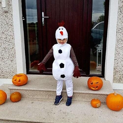 Kid Olaf Halloween Costume for Toddler Kids Favorite Cartoon Movie Snowman Party Clothes