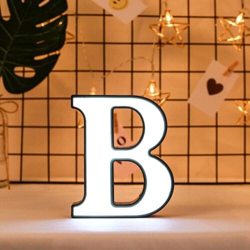 Home decor letras Luminous led name Alphabet Number Party Light Battery Wedding Decoration Drop Ship
