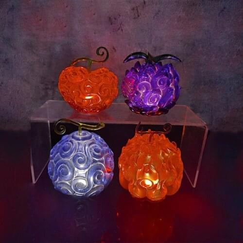 Anime One piece Ace Luffy Sabot Shine Devil Fruit Teach Law Cursed Ability Fruit Action Figure Collection Model Childrens Gift