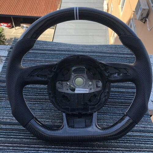 Cuatomized Leather Carbon Fiber Racing Steering Wheel For AUDI A3 A4 A5 S3 S4 S5 2013 2014 2015 2016