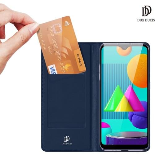 For Samsung Galaxy M01 DUX DUCIS Skin Pro Series Leather Wallet Case Flip Case Full Protection Steady Stand Magnetic Closure