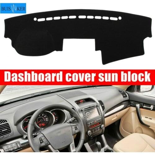 Car Dashboard Cover Mat Pad Anti-UV Sun Shade Instrument Protective Carpet Cushion Styling Accessories For Kia Sorento 2013 2014