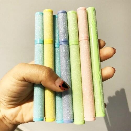 Summer Color Candy Packaging 2 in 1 Waterproof Long Lasting No Blooming Self-adhesive Eyeliner Pen Magnetic-free Eyeliner