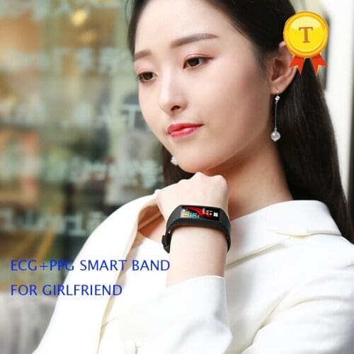 Best gift to girlfriend ecg ppg Smart Bracelet Heart Rate Blood Pressure Fitness Tracker Sport Watch Smart band for iphone 6 6s
