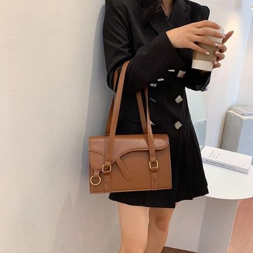 New style small square bag temperament French retro portable fashion one shoulder underarm womens bag