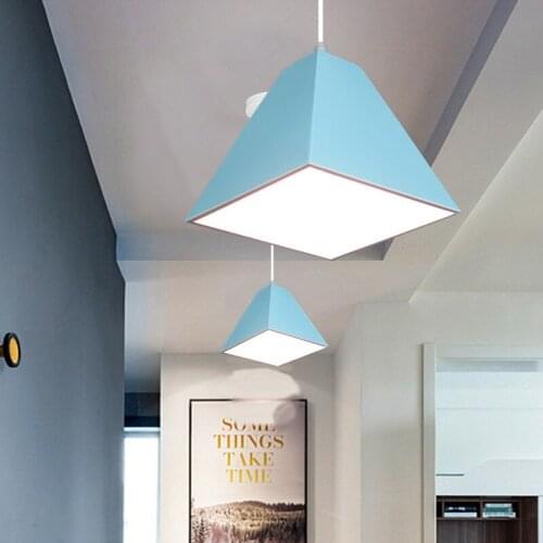 Minimalist Modern Pendant Lamp E27 Aluminum Lampshade Light Kitchen Living Room Hanging Light for Art Decor Suspension Luminaire