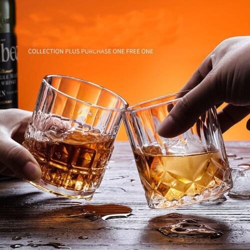 Crystal Whiskey Glass Set Household Lead-free Glass Foreign Wine Glass Beer Mug Teacup Set Thickened Glass Gift Set Give Him