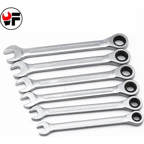YOFE 8-13mm 6pcs Universal Ratchet Wrench Set for Car Repair Tool Key Wrench Tool Torque Spanner For Metalworking Hand Tool