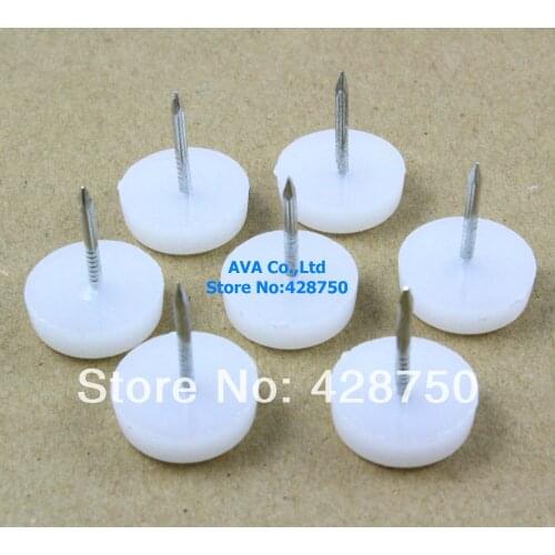 16mm Nylon Furniture Chair Nail Feet Glides Feet Bottom Protect