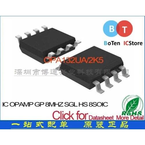 100% new origina OPAMP GP 8MHZ OPA132UA/2K5 SGL HS 8SO OPA132UA 132 OPA Free shipping best match mxrsdf