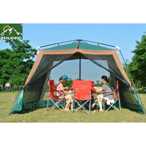 New Style Ultralarge 310*310*210CM 4-6 Person Camping Tent Large Gazebo Beach Tent Sun Shelter Barraca